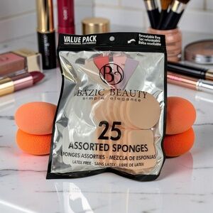 Bazic Beauty 25 Piece Assorted Makeup Sponge Set – Latex Free 💄✨